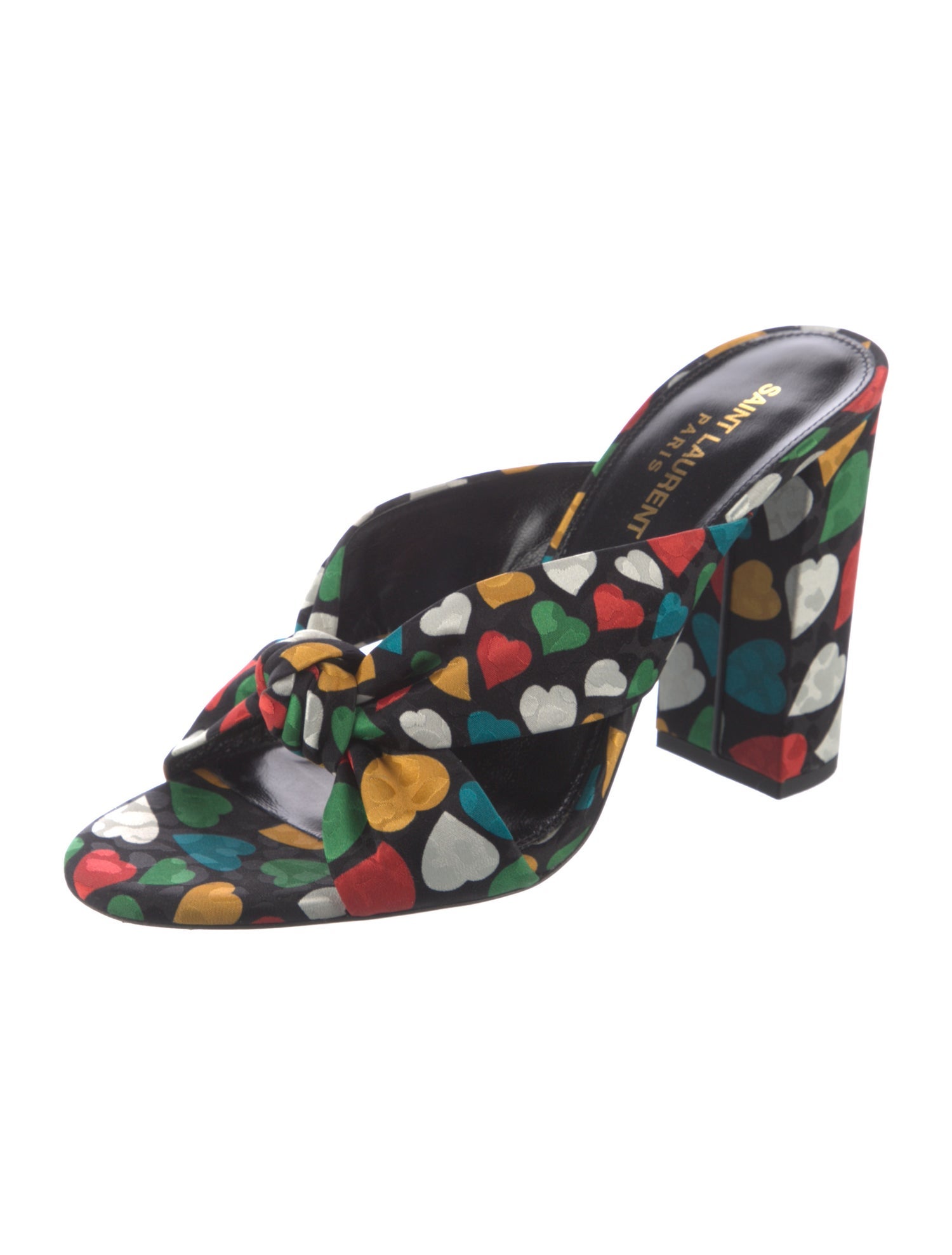 Saint Laurent Canvas Printed Slides